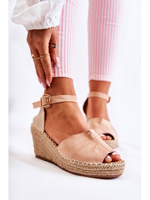 Comfortable Women's Sandals On Wedge Light pink Dellia