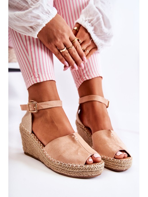 Comfortable Women's Sandals On Wedge Light pink Dellia