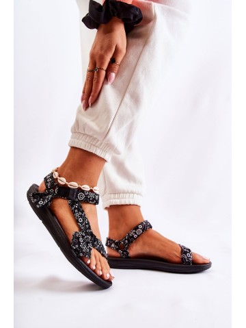 Women's Velcro Sandals Black Venna 2