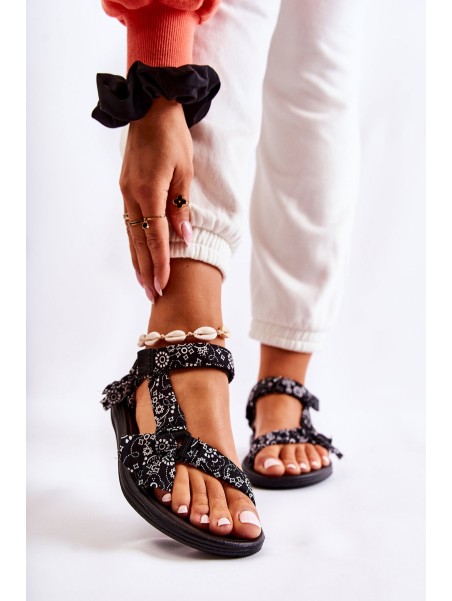 Women's Velcro Sandals Black Venna