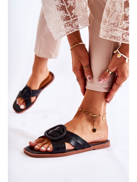 Women's Fashionable Slippers Black Sansa