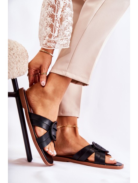 Women's Fashionable Slippers Black Sansa