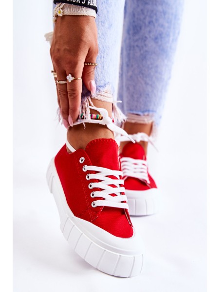 Moteriški sportbačiai ant platformos Red Comes