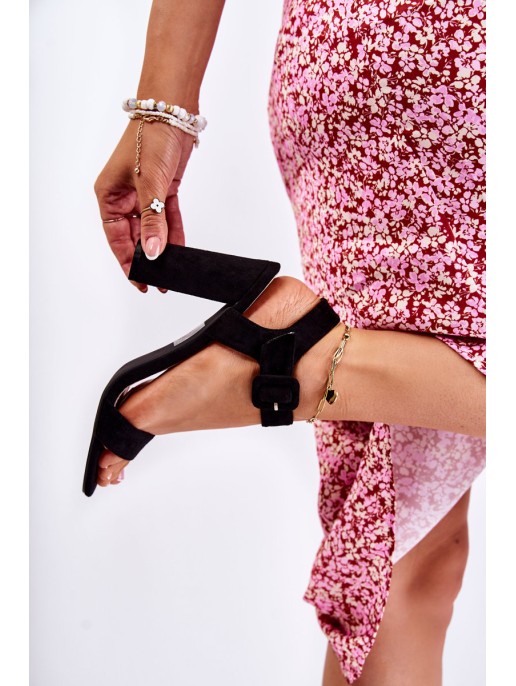 Classic Suede Sandals Black Nelia Classic Suede Sandals Black Nelia
