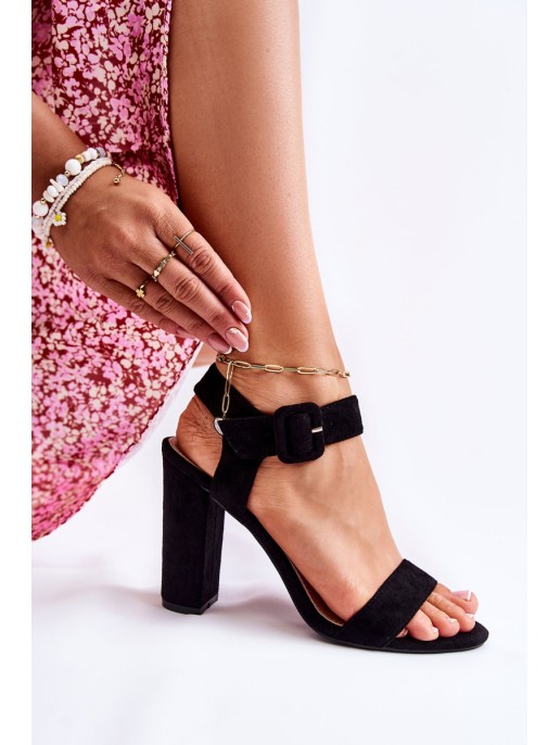 Classic Suede Sandals Black Nelia Classic Suede Sandals Black Nelia