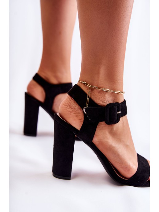 Classic Suede Sandals Black Nelia Classic Suede Sandals Black Nelia
