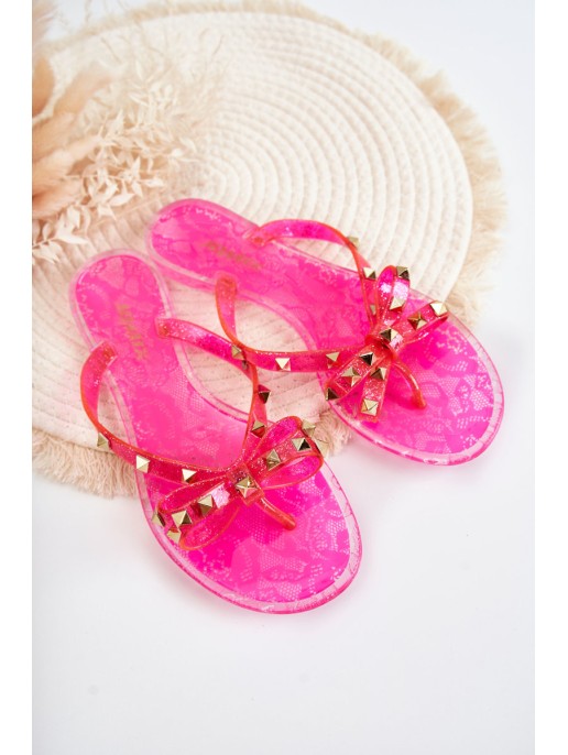 Women's Rubber Flip Flops Pink Monise