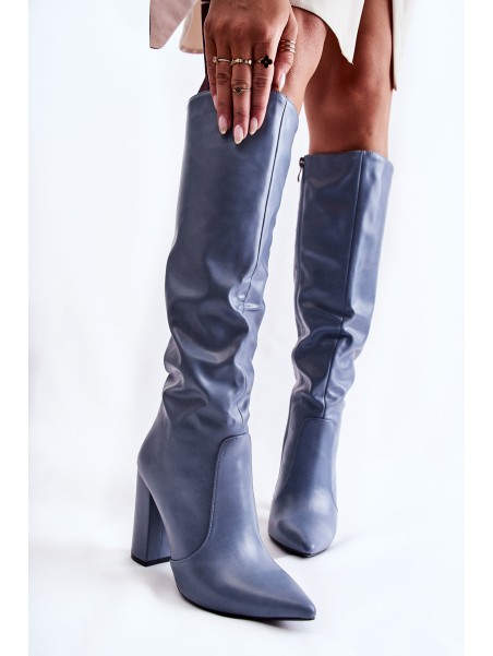 Classic Boots On A Post Blue Mayra