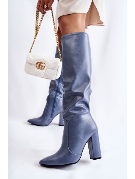 Classic Boots On A Post Blue Mayra