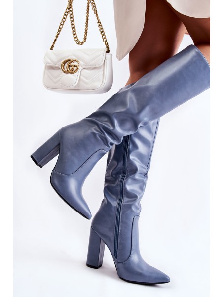 Classic Boots On A Post Blue Mayra