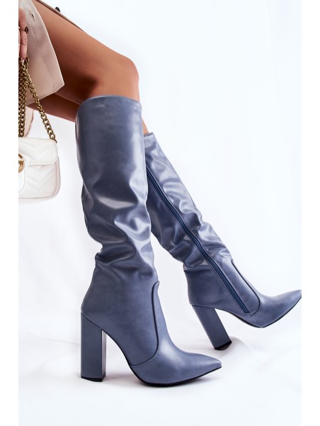 Classic Boots On A Post Blue Mayra