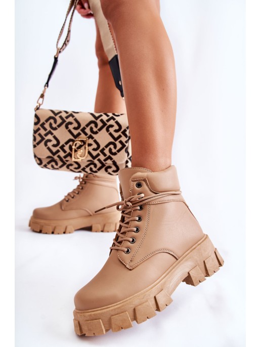 Moteriški batai Šilti Trappers Beige Flavin Moteriški batai Šilti Trappers Beige Flavin