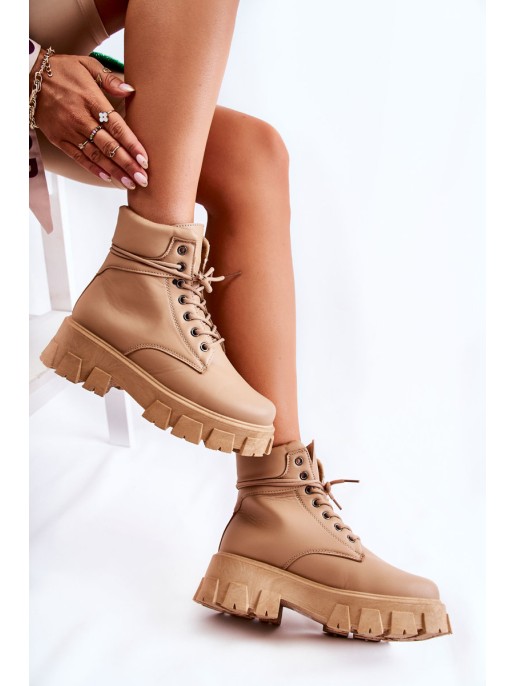 Moteriški batai Šilti Trappers Beige Flavin Moteriški batai Šilti Trappers Beige Flavin