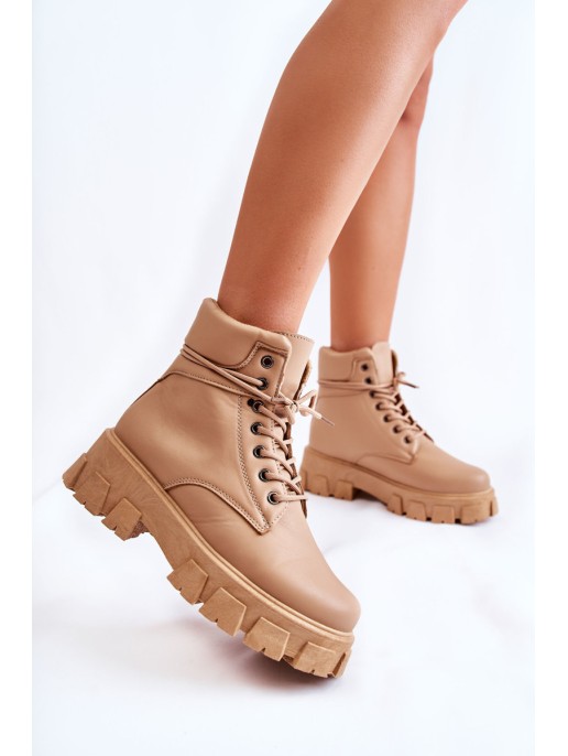 Moteriški batai Šilti Trappers Beige Flavin Moteriški batai Šilti Trappers Beige Flavin