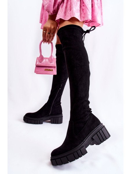 Moteriški zomšiniai batai darbininkams, juodi cheera