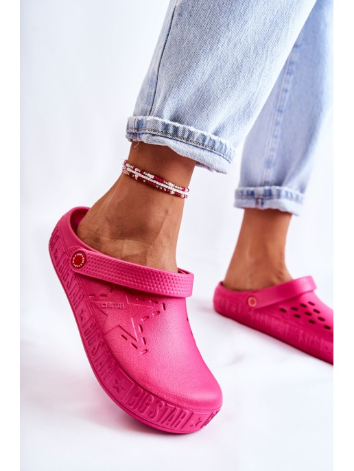 Women's Light Slippers Kroks Big Star II275007 Fuchsia