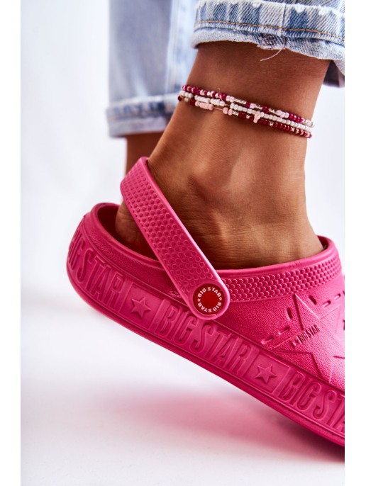 Women's Light Slippers Kroks Big Star II275007 Fuchsia