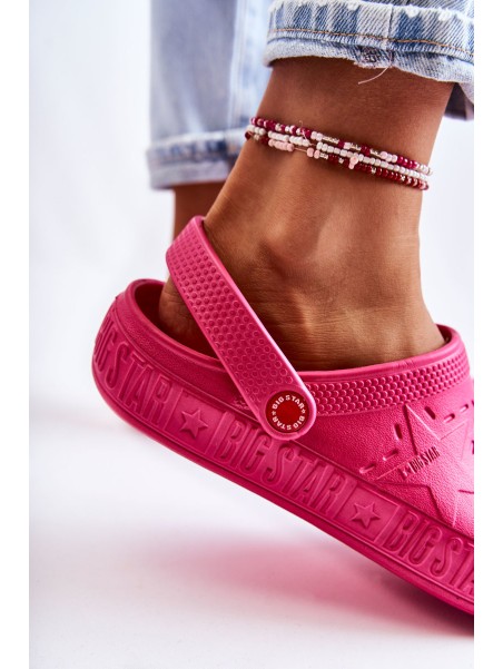 Women's Light Slippers Kroks Big Star II275007 Fuchsia