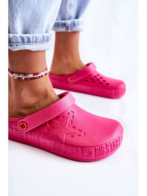 Women's Light Slippers Kroks Big Star II275007 Fuchsia