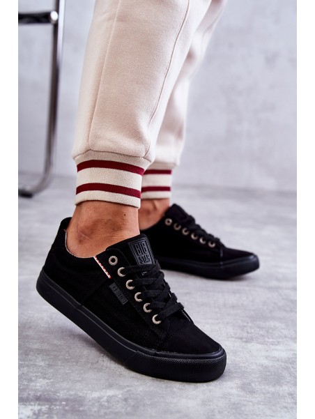 Moteriški žemos medžiagos sportbačiai Big Star KK274004 Juodi