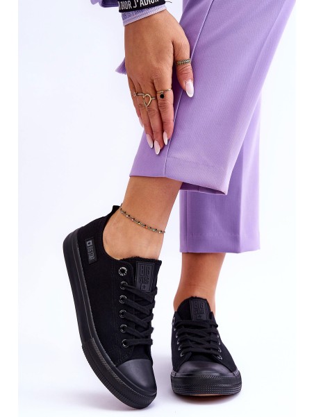 Moteriški žemos medžiagos sportbačiai Big Star KK274009 Juodi