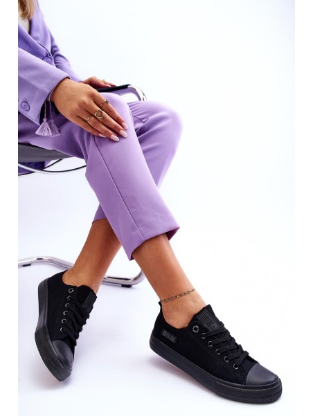 Moteriški žemos medžiagos sportbačiai Big Star KK274009 Juodi