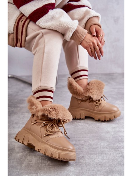 Warm Boots Trappers Dark beige Charles