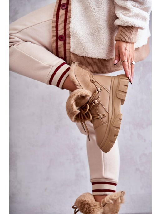 Warm Boots Trappers Dark beige Charles Warm Boots Trappers Dark beige Charles