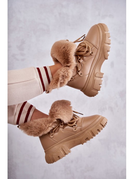 Warm Boots Trappers Dark beige Charles Warm Boots Trappers Dark beige Charles