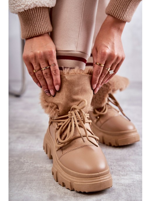Warm Boots Trappers Dark beige Charles Warm Boots Trappers Dark beige Charles