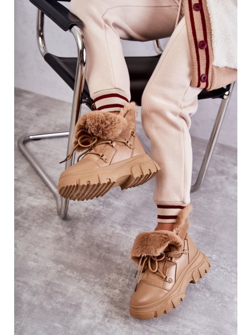 Warm Boots Trappers Dark beige Charles Warm Boots Trappers Dark beige Charles