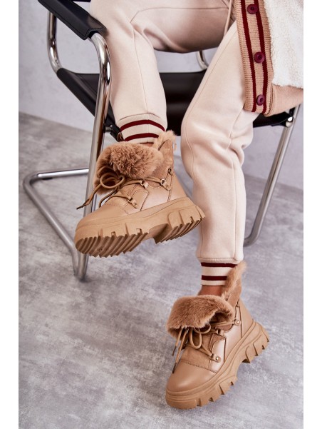 Warm Boots Trappers Dark beige Charles