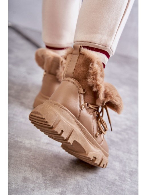 Warm Boots Trappers Dark beige Charles Warm Boots Trappers Dark beige Charles