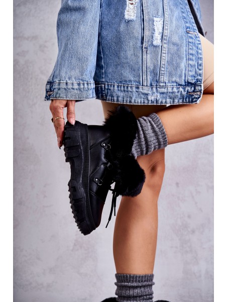 Warm Boots Trappers Black Charles