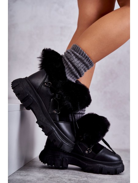 Warm Boots Trappers Black Charles