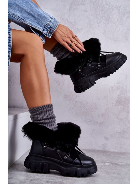 Warm Boots Trappers Black Charles