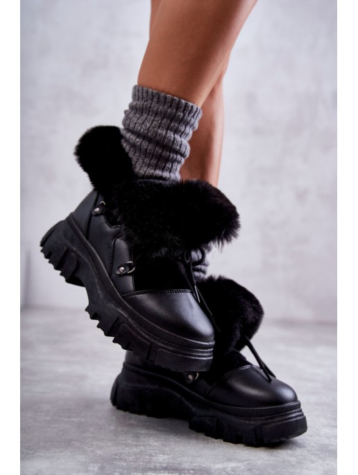 Warm Boots Trappers Black Charles Warm Boots Trappers Black Charles