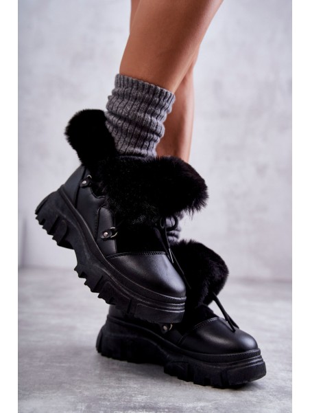 Warm Boots Trappers Black Charles