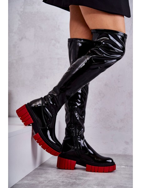 Patentuoti moteriški batai juodi Callen