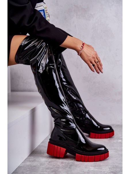 Patentuoti moteriški batai juodi Callen