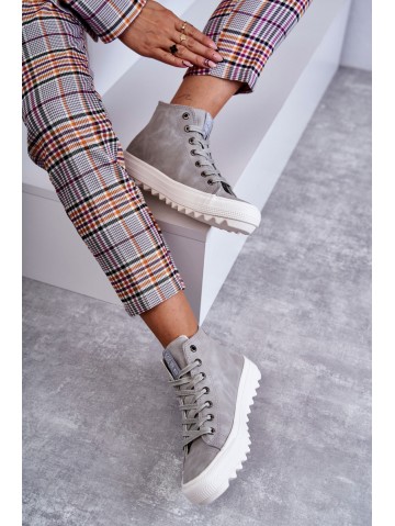 Women's Sneakers Big Star High Warm Grey EE274114 2
