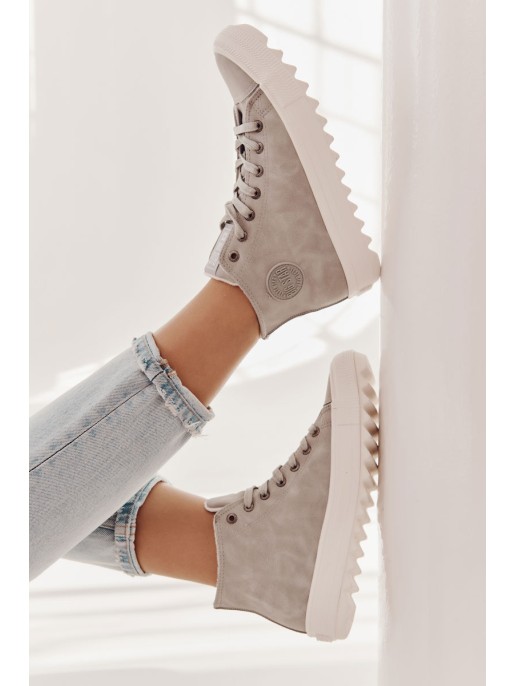 Moteriški sportbačiai Big Star Aukštos Šiltos Pilkos spalvos EE274114