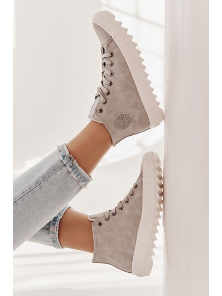 Moteriški sportbačiai Big Star Aukštos Šiltos Pilkos spalvos EE274114