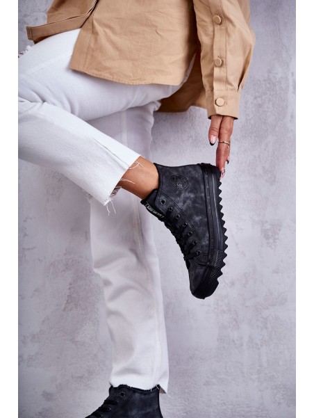 Moteriški sportbačiai Big Star Aukštos Šiltos Juodos spalvos GG274069