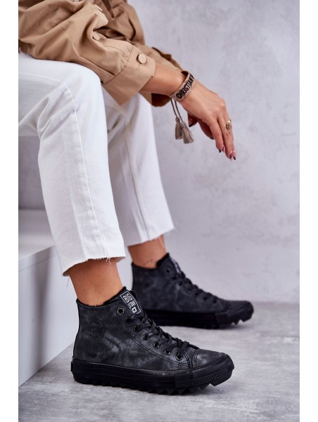 Moteriški sportbačiai Big Star Aukštos Šiltos Juodos spalvos GG274069