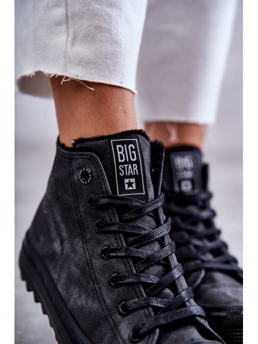 Moteriški sportbačiai Big Star Aukštos Šiltos Juodos spalvos GG274069