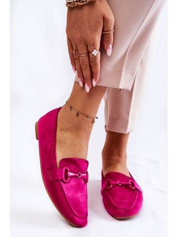 Zomšiniai batukai su puošmena Fuchsia Santi