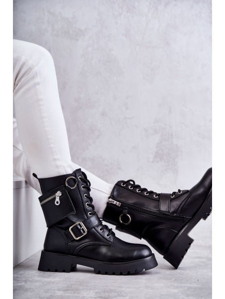 Odiniai batai ant plokščiakulnių Black Marlis