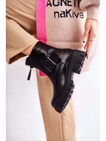 Women's Warm Boots With Zipper Black Torey 2
