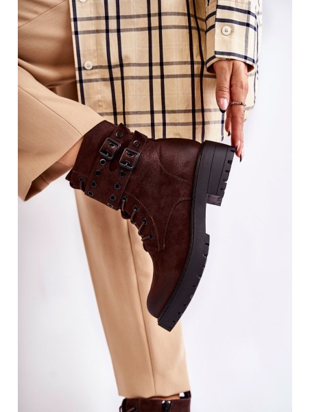 Women's Suede Warm Boots Brown Silvor